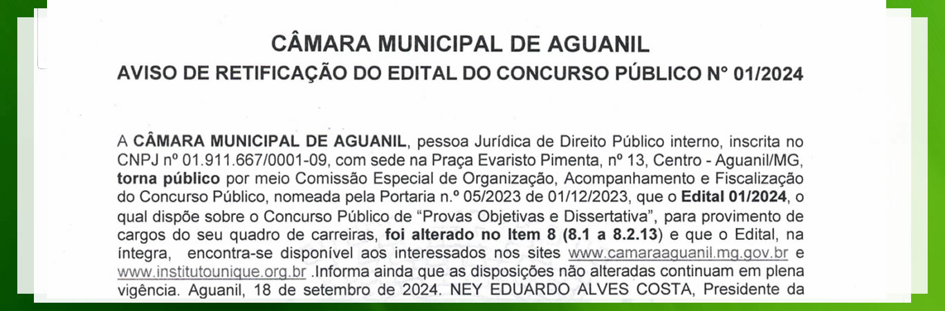 Concurso Público 01/2024